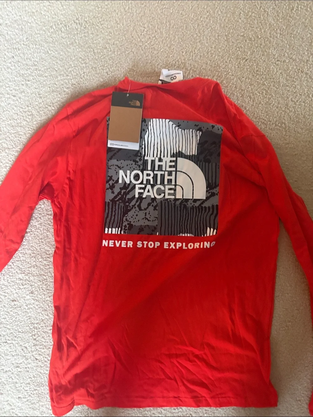 The North Face Men’s Long Sleeve Crew Tee - Red